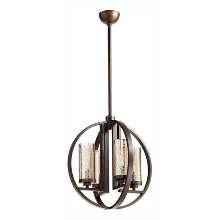 Quorum Julian 4Lt Chand Oiled Bronze 603-4-86